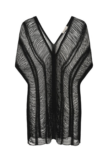 Banned Apparel Gothic Mesh Top Black Sheer Layering