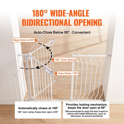 Baby Gate, 74.9-122.9 cmExtra Wide, 76.2 cm High, Dog Gate for Stairs