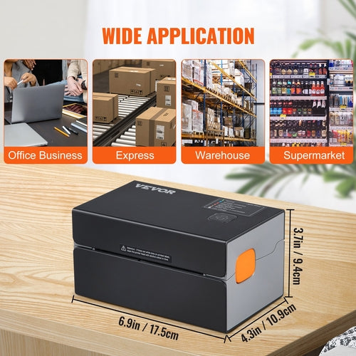 Thermal Label Printer, 300DPI for 4x6 Mailing Packages, Bluetooth &