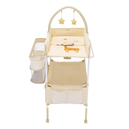 Baby Changing Table, Foldable Diaper Change Station with 2 Fabric